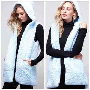 Sherpa Faux Hoodie Vest